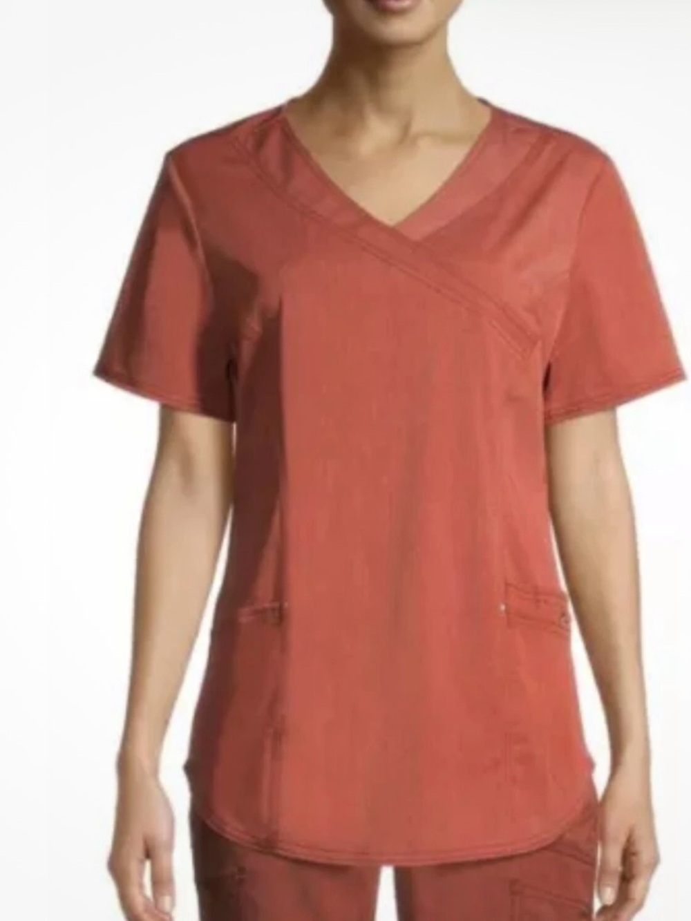 Scrubstar Women's V-Neck Tunic in Rust